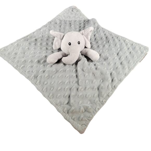 Gray Elephant Security Blanket Lovey Plush Baby Comforter 14” Soft Toy - Picture 1 of 10
